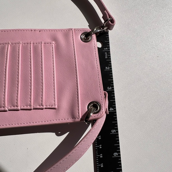 Lightly Used Credit Card and Phone Cross Body Wallet -Pink - Picture 3 of 6